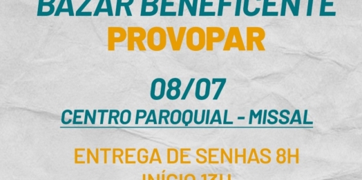 Provopar de Missal realizará Bazar beneficente com produtos apreendidos pela Receita Federal