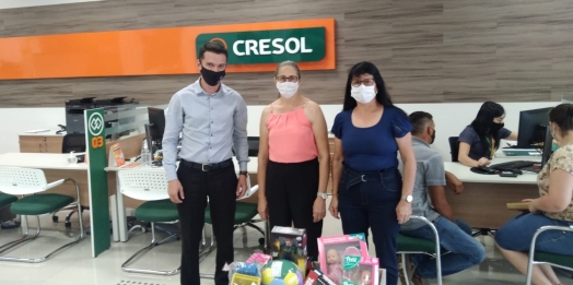 Provopar de Missal recebe doação de brinquedos arrecadados pela Cresol