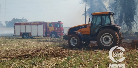 Quatro incêndios ambientais acontecem simultaneamente em Santa Helena