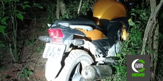 Quatros horas após ser comunicada, PM recupera moto roubada em Santa Helena