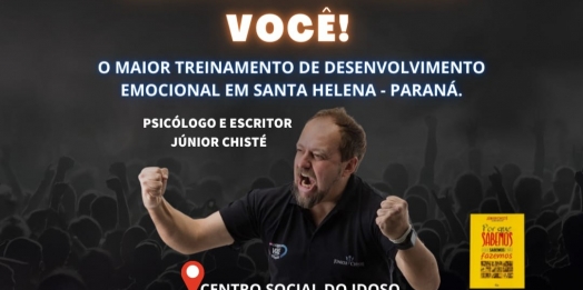 Rádio Costa Oeste FM traz para Santa Helena o psicólogo Junior Chisté; adquira seu ingresso promocional
