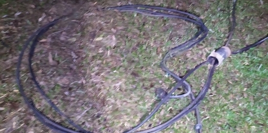 Rapaz é detido em flagrante por vigilantes furtando fiação elétrica no Balneário de Santa Helena