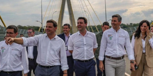 Ratinho Junior e presidente do Paraguai visitam obras dos acessos da Ponte da Integração