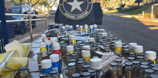 Receita Federal apreende cerca de R$15 mil em anabolizantes e medicamentos para obesidade em São Miguel do Iguaçu