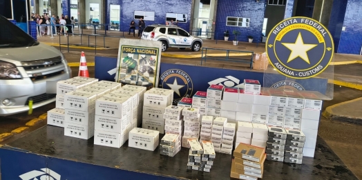 Receita Federal apreende eletrônicos avaliados em mais de R$ 230 mil na Ponte Internacional da Amizade