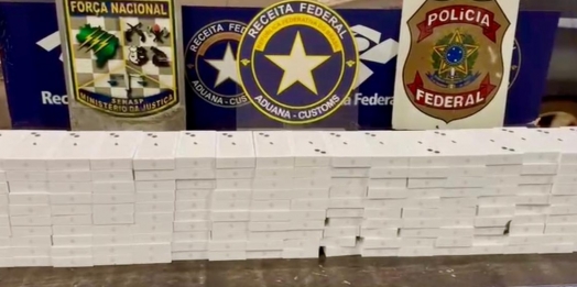 Receita Federal apreende mais de R$490.000 em smartphones na Ponte Internacional da Amizade