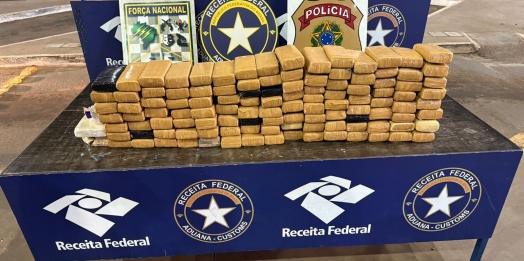 Receita Federal realiza retenção de 68 kg de drogas na Ponte Internacional da Amizade