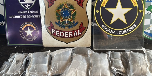 Receita Federal retém 4 kg de substância análoga à haxixe em mala com fundo falso na Aduana da Ponte da Amizade