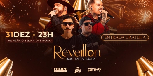 Réveillon 2026 com Felipe & Rodrigo vai agitar o Balneário Terra das Águas