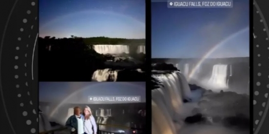 Rod Stewart visita as Cataratas do Iguaçu no Paraná