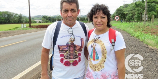 Romeiros começam peregrinação rumo à Itaipulândia e polícia reforça segurança