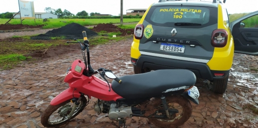 RPA recupera motocicleta furtada em Medianeira
