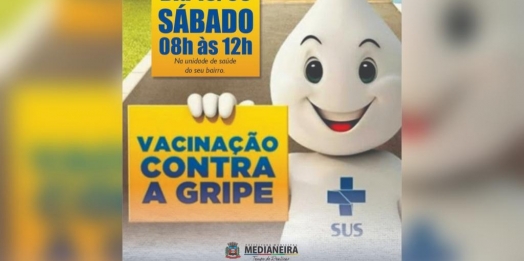 Sábado tem dia D de Vacinação Contra Gripe