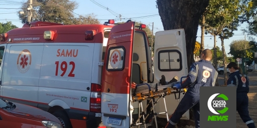 Samu é acionado para atender homem caído ao lado de empresa em Santa Helena