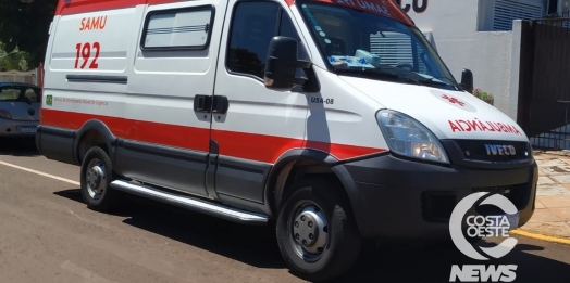 SAMU socorre trabalhador ferido em Santa Helena