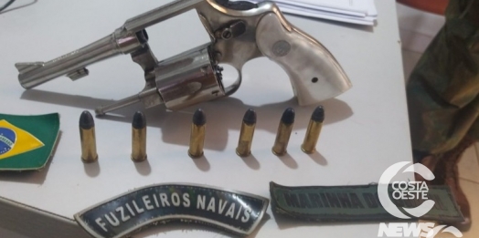 Santa Helena: Marinha apreende revólver e detém homem em Vila Celeste