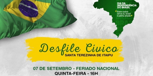 Santa Terezinha de Itaipu promove o Desfile Cívico de 7 de Setembro