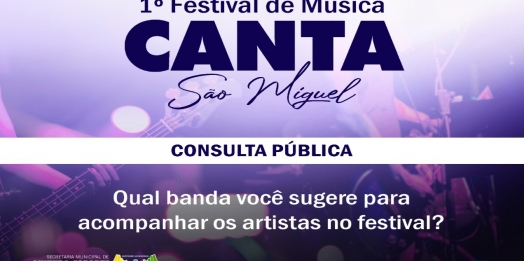 São Miguel do Iguaçu abre consulta pública para definir banda para o 1º Festival de Música Canta São Miguel