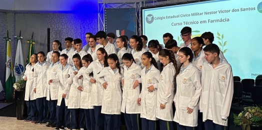 São Miguel do Iguaçu: Alunos do Colégio Cívico Militar se formam em curso técnico de Farmácia