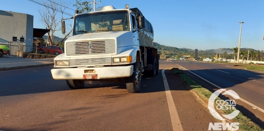 São Miguel do Iguaçu: caminhão apresenta problema mecânico no trevo de saída para  Medianeira