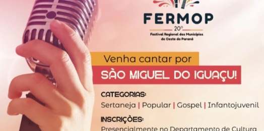 São Miguel do Iguaçu: Governo municipal abre inscrições para interessados em representar o município no 20º Fermop