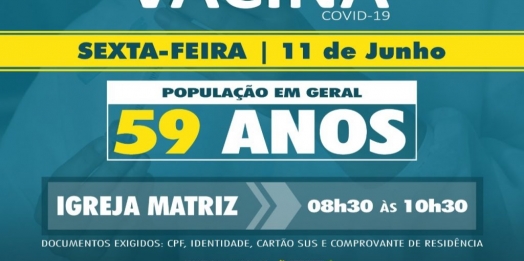 Saúde de São Miguel define prazo para agendamento e marca vacinação para pessoas de 59 anos