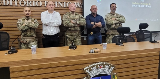 Secretário de Segurança Pública do Paraná visita Santa Helena