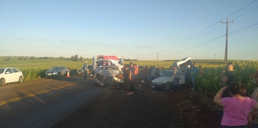 Seis pessoas ficam feridas em grave acidente na PR-488 em Vera Cruz do Oeste