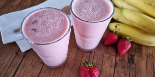 Smoothie de morango e banana