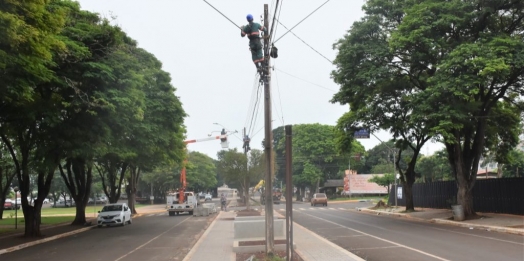 Substituição das lâmpadas da iluminação pública por LED segue avançando em São Miguel do Iguaçu