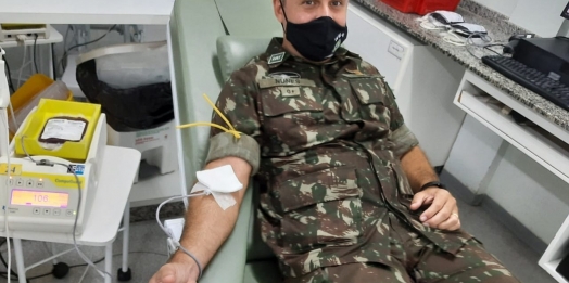 Tiro de Guerra 05-018 realiza doação de sangue e apoia vacinação de grupos prioritários em Medianeira