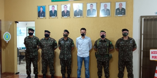 Tiro de Guerra de Medianeira recebe a visita do comandante do 34º Batalhão de Infantaria Mecanizado