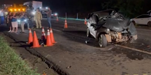 Três pessoas morrem em acidente na BR-277 em Laranjeiras do Sul