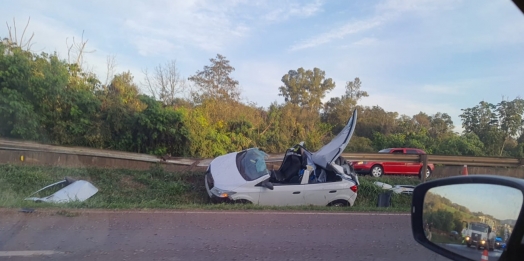 Uma pessoa morre e duas ficam feridas em acidente na BR-277, em Medianeira