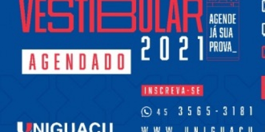 UNIGUAÇU realiza prova do vestibular de acordo com a disponibilidade do aluno