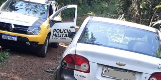 Veículo furtado é encontrado abandonado em São Miguel do Iguaçu