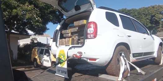 Veículo furtado e transportando 252 Kg de droga é apreendido em Ouro Verde do Oeste