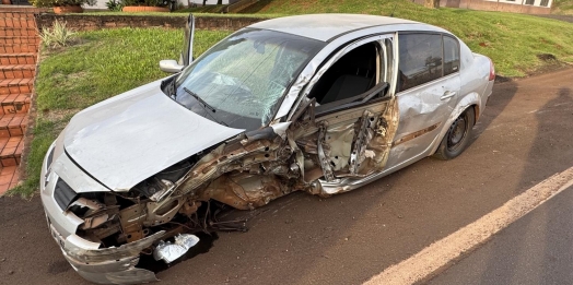 Veículo percorre quase um km sem uma das rodas após acidente em Santa Helena