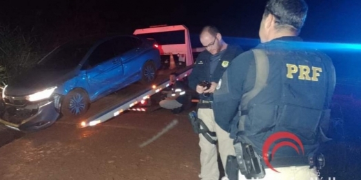 Veículo tomado em assalto em Medianeira é recuperado após perseguição na BR 277