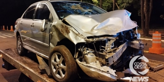 Veículos são abandonados após acidente na PR 488, em Santa Helena