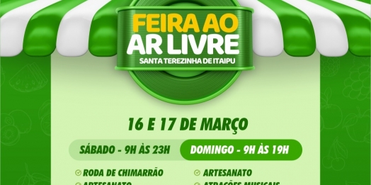 Vem aí a 4ª edição da Feira ao Ar Livre de Santa Terezinha de Itaipu