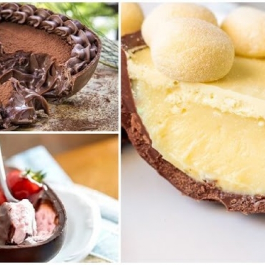 10 mousses para rechear ovos de Páscoa de colherinho