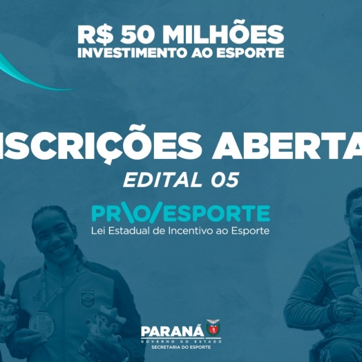 Abertas as inscrições para o edital que destina R$ 50 milhões a projetos esportivos