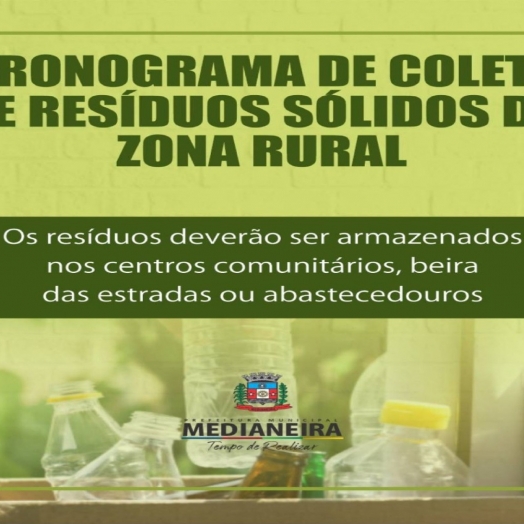 Abril tem nova etapa de coleta de recicláveis na zona rural de Medianeira