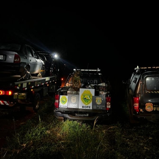 Ação integrada logra êxito na apreensão de veículo e 676 kg de maconha em Itaipulândia