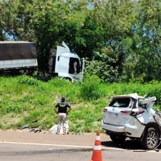 Acidente com vítima fatal e feridos graves na BR-277, entre Matelândia e Medianeira (PR)