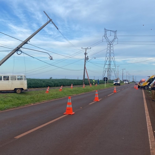 Acidente na PR-877 deixa uma vítima gravemente ferida, em Santa Helena