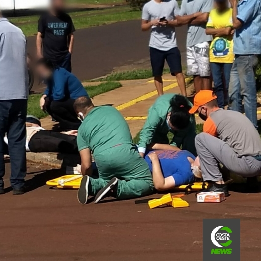 Acidente é registrado no Bairro Itaipu em Medianeira