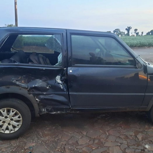 Acidente na PR-488 em Santa Helena deixa motociclista ferido