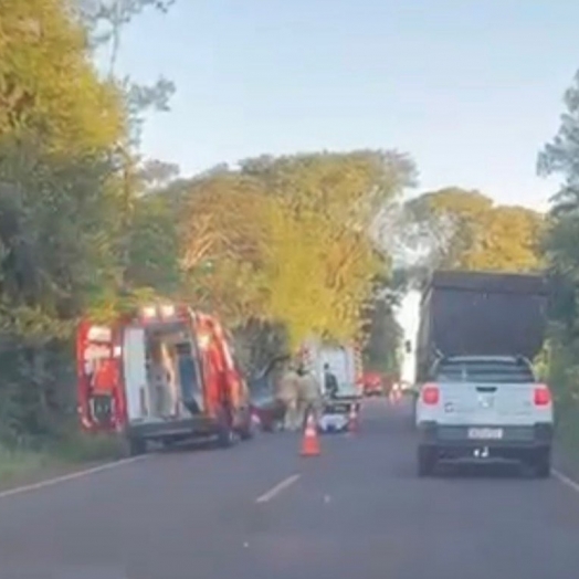Acidente na PR-497 deixa mulher em estado grave em São Miguel do Iguaçu